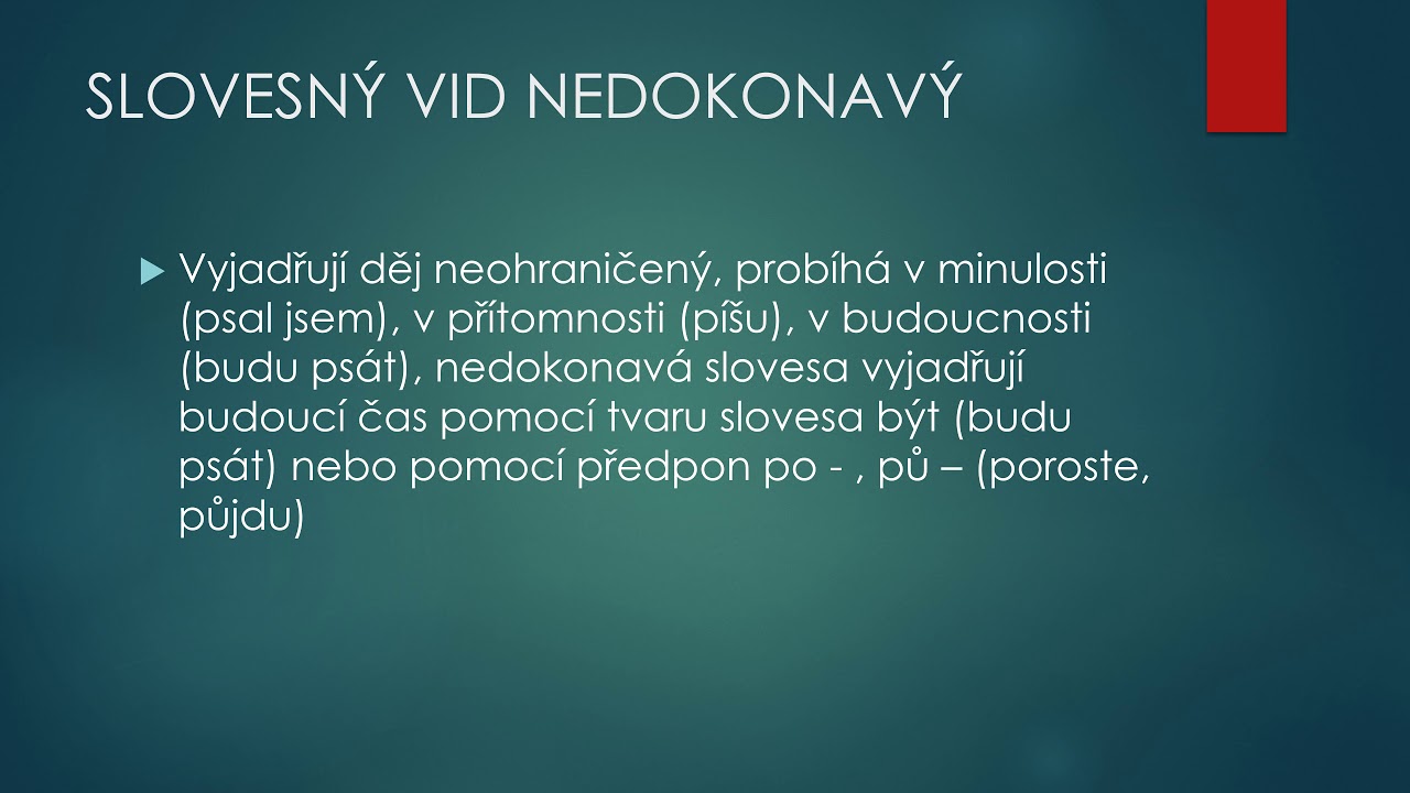 ČJ Slovesný vid