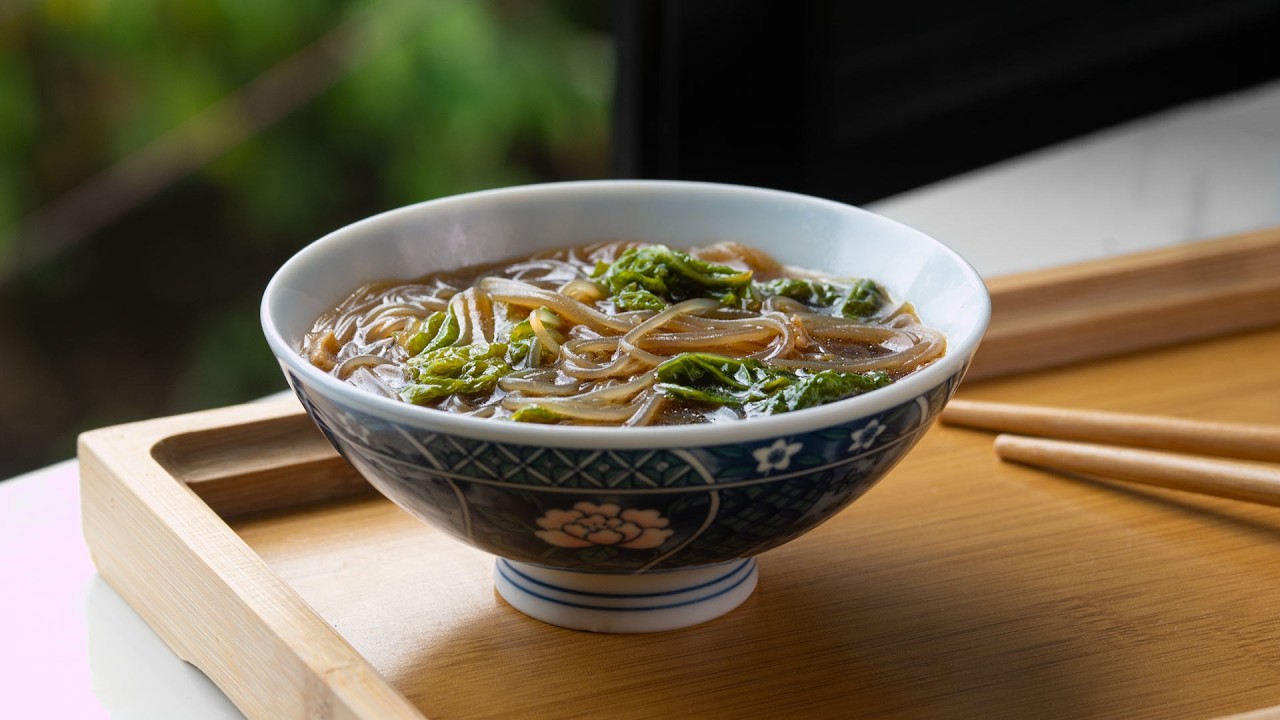 Chinese Glass Noodle Soup with Napa Cabbage | Savory Vegan Broth | Authentic Recipe