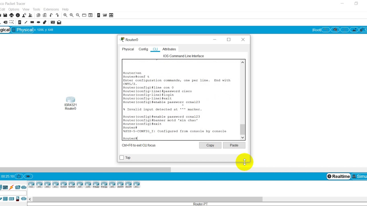 config router cisco package tracer