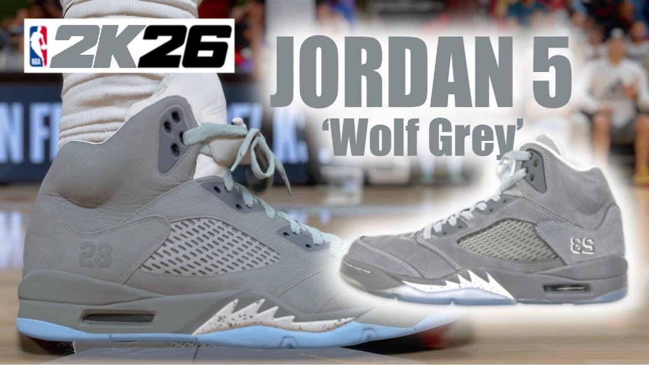 NBA 2K26 Shoe Creator - How to make Jordan 5 'Wolf Grey'