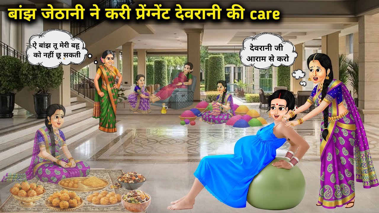 बांझ जेठानी ने कारी प्रेग्नेंट देवरानी की care lA Barren sister-in-law took care of her pregnant sis