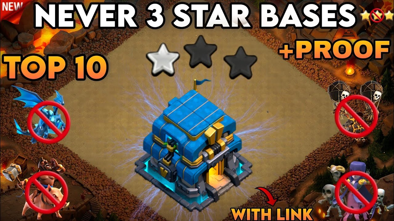 NEW NEVER 3 STAR BASES!! WITH LINK + PROOF!! TH12 NEW BASE DESIGN!! WAR|CWL|PUSH [CLASH OF CLANS]