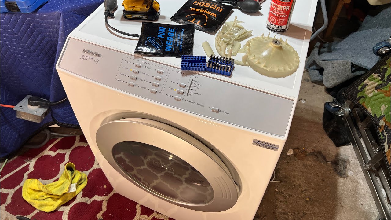 How to replace blower wheel on a Miele dryer 5608565|how to fix noisy Miele dryer