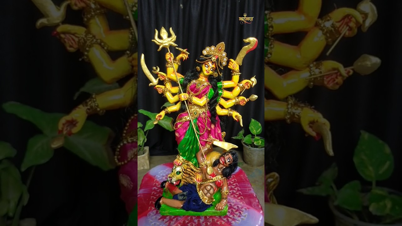 Durga murti colouring and decoration ☺️☺️ 