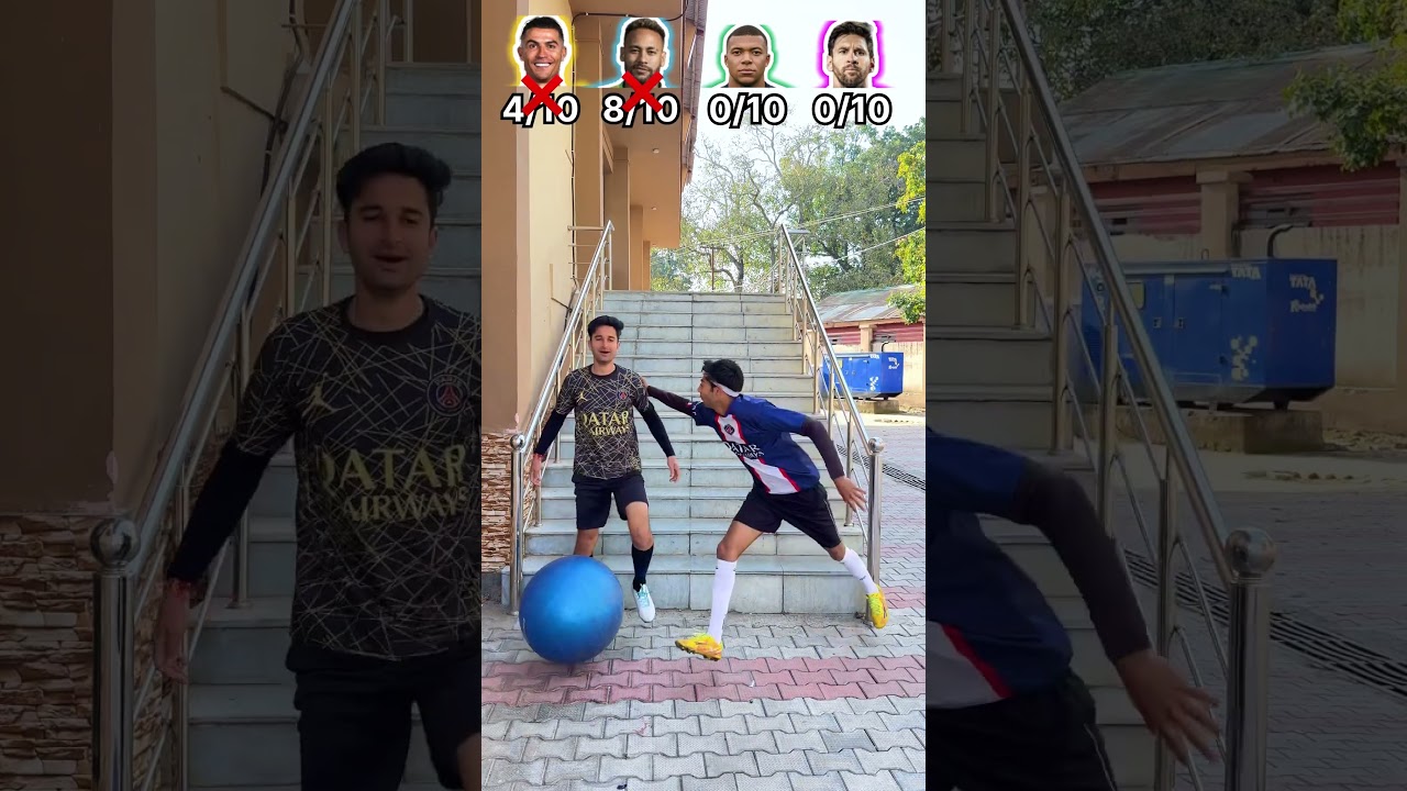 Ronaldo 🆚 Neymar 🆚 Mbapp&eacute; 🆚 Messi | Tap Until The Slide ⚽🔥 #football #soccer