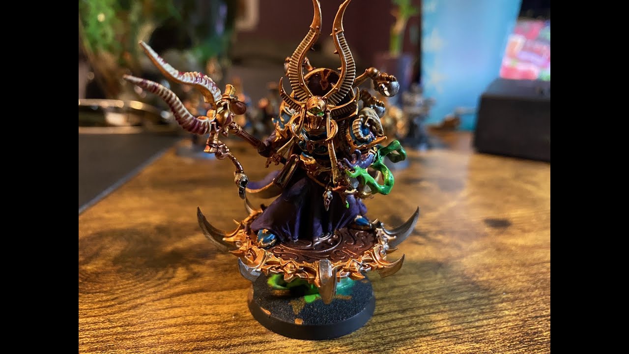 Painting Ahriman - ASMR (No Talking) Warhammer 40K miniatures - Thousand Sons