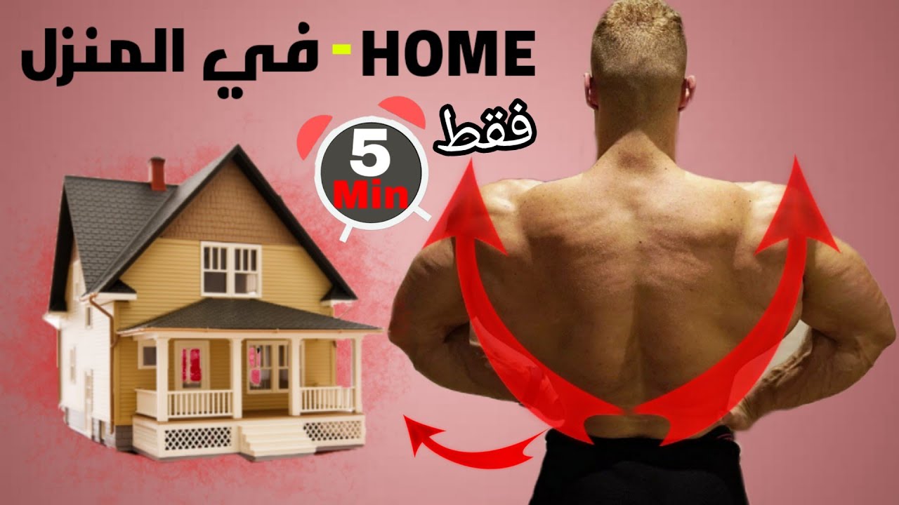 بناء عضلة الظهر في المنزل بدون معدات وأوزان ( شرح مفضل )  Home Back Workout