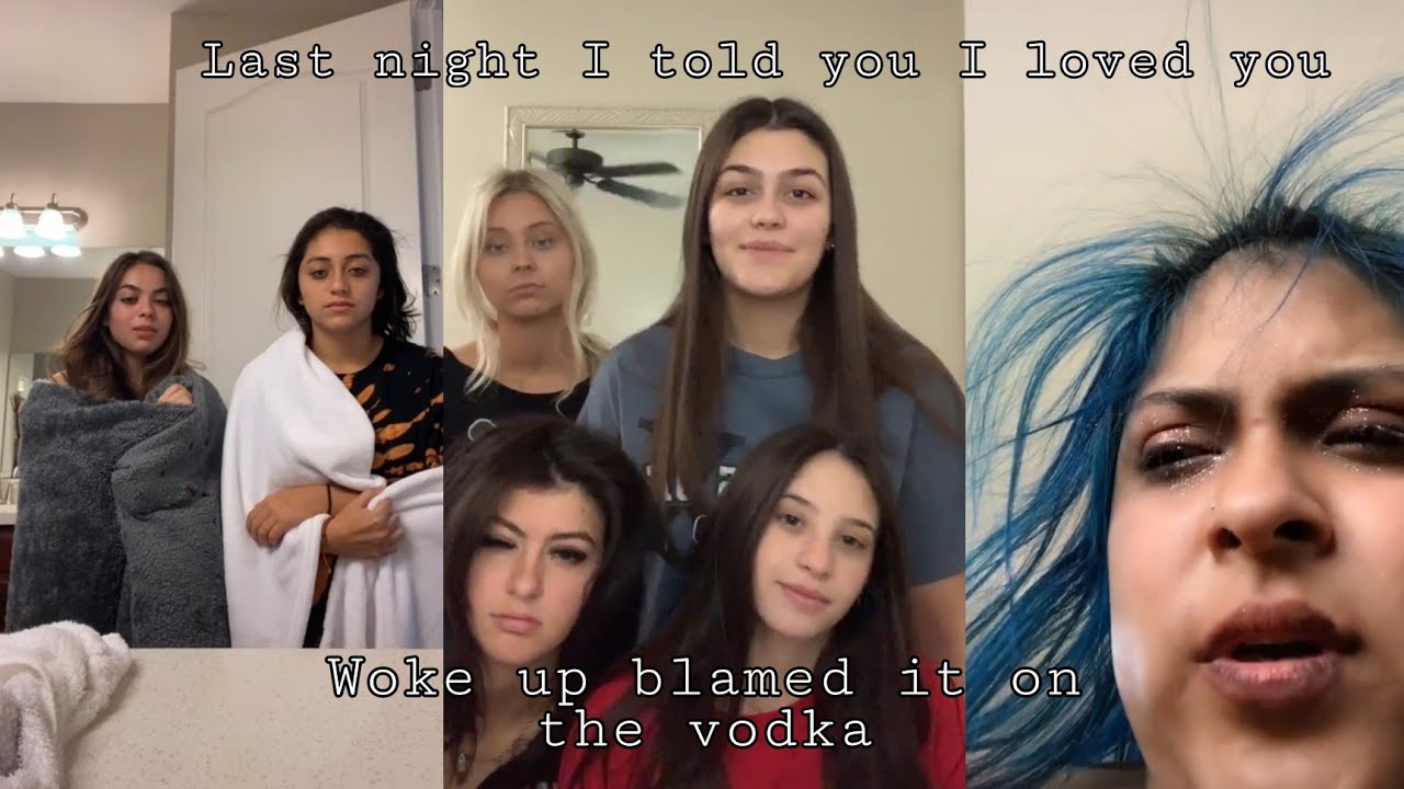 Last night I told you I loved you , Woke up blamed it on the vodka... TikTok compilation