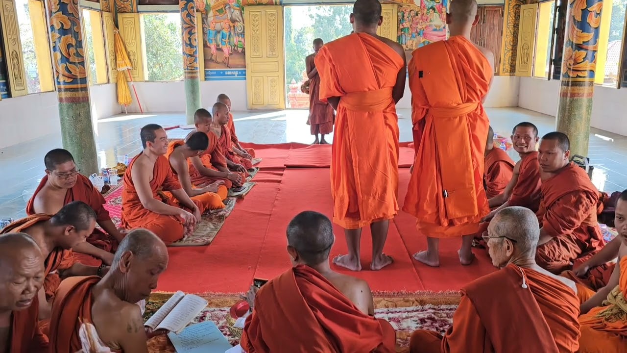 ការសូត្រញត្តិចតុត្ថកម្មវាចា ចំពោះសាមណេរភេទ ឱ្យឡើងទៅជាភិក្ខុ​ភាវៈ នៅវត្តរតនគុណារាម(រោងគោ) ២៦/១/២០២៥