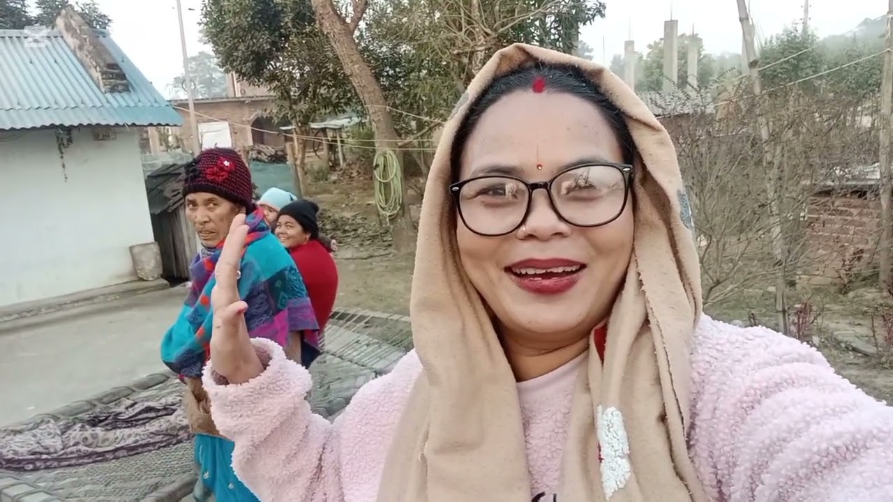 Aaj chai hami aapno gawma jadi chham hjur buwa Ghar ma Yani mama Ghar ❤️❤️
