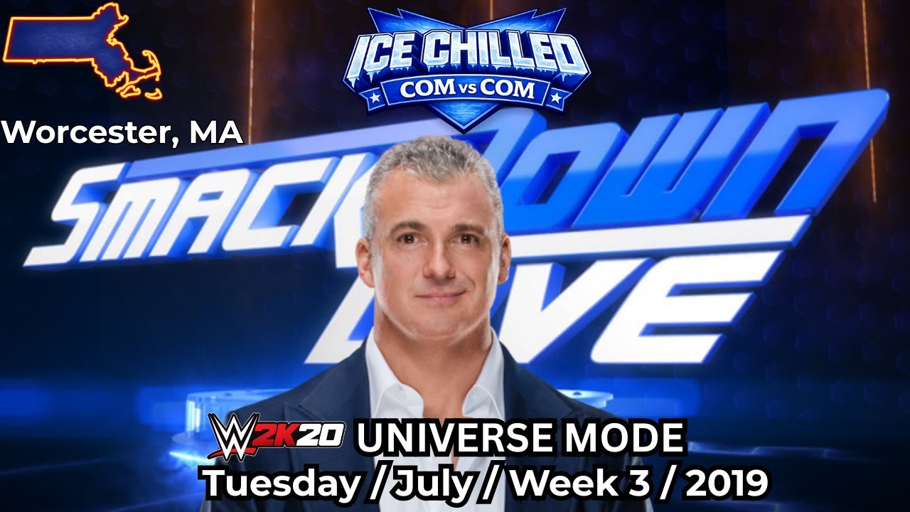 WWE SmackDown LIVE (Tue.July.Wk3.2019) - COM 🆚 COM No Commentary Stream | WWE 2K20 Universe Mode