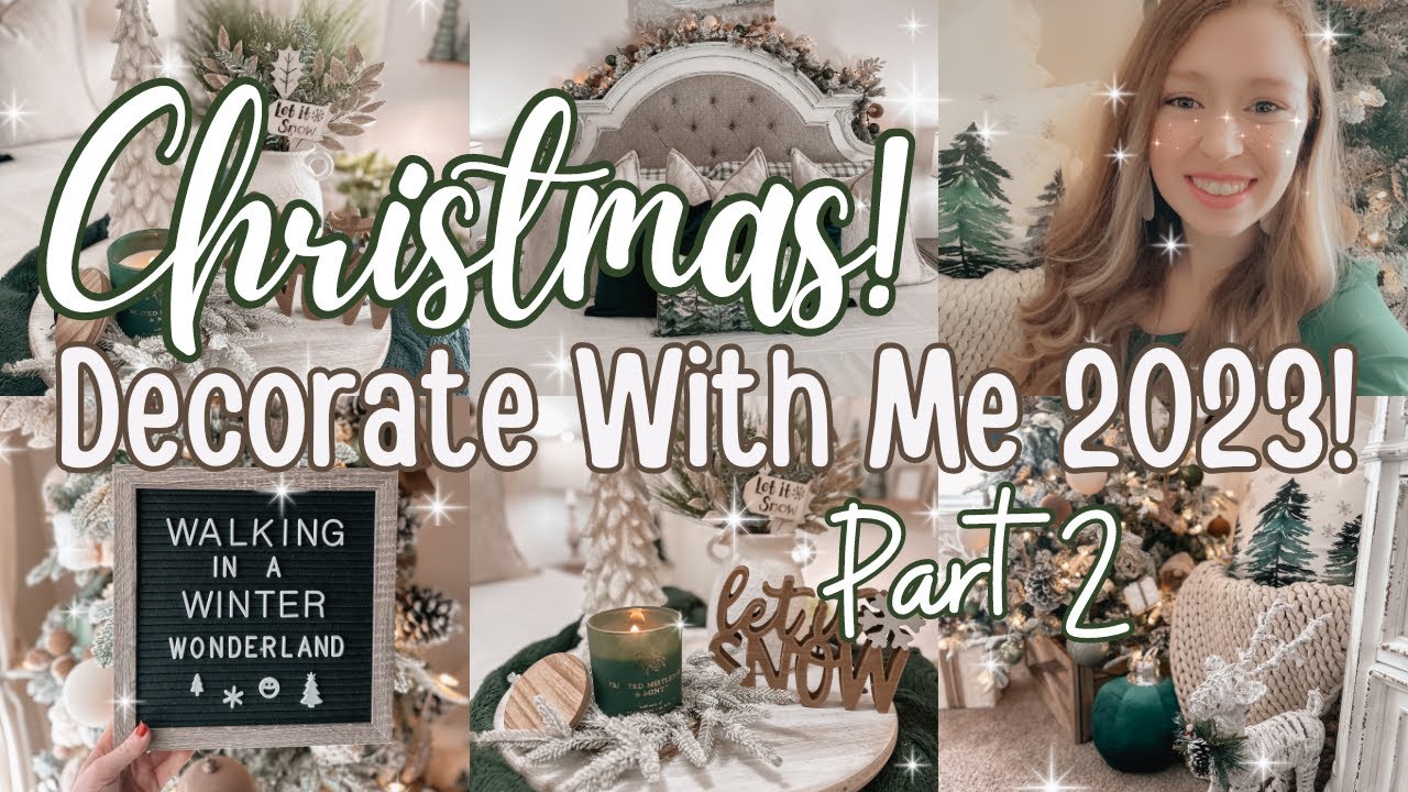 Christmas Decorate With Me 2023 Part 2! Decorating My Bedroom For CHRISTMAS 2023! Cozy Woodland