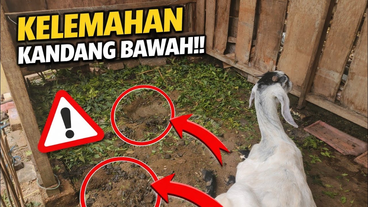 KELEMAHAN KANDANG KAMBING DIBAWAH‼️