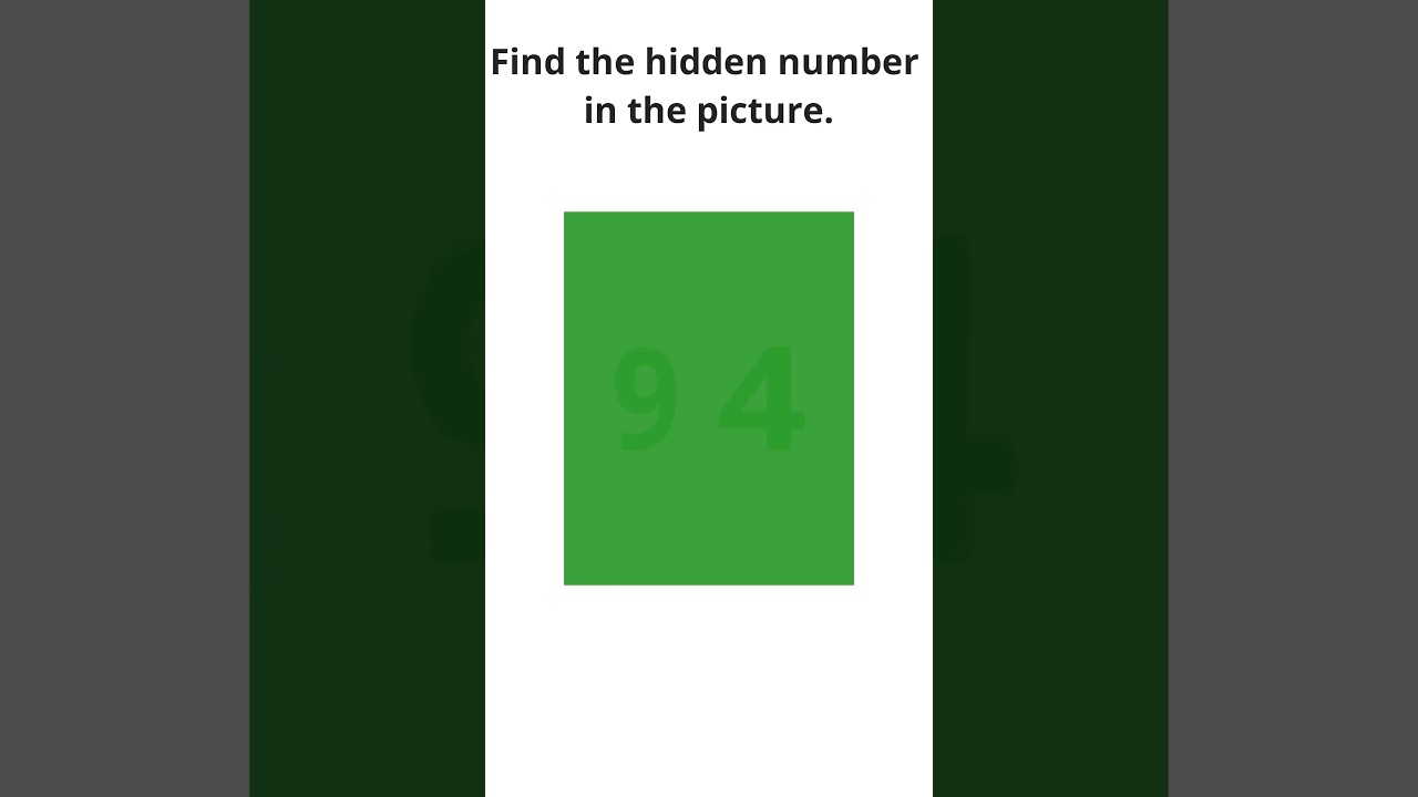 Find the hidden number in the picture. #shorts #short #challenge