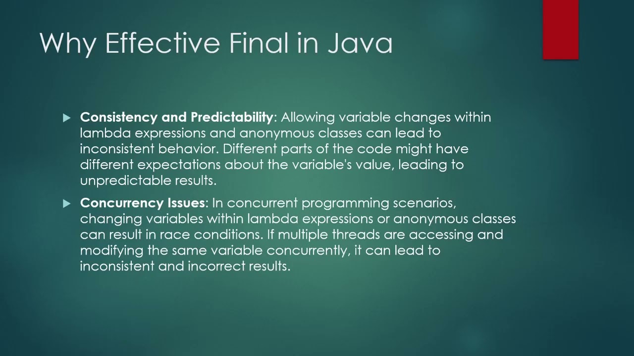 Understanding Effective Final in Java 8