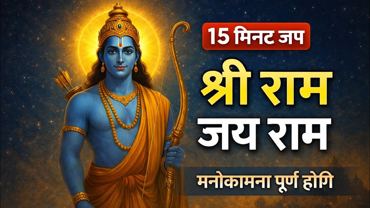 श्री राम जय राम जय जय राम | 15 मिनट दिव्य राम नाम जप | मन की शांति और सुख