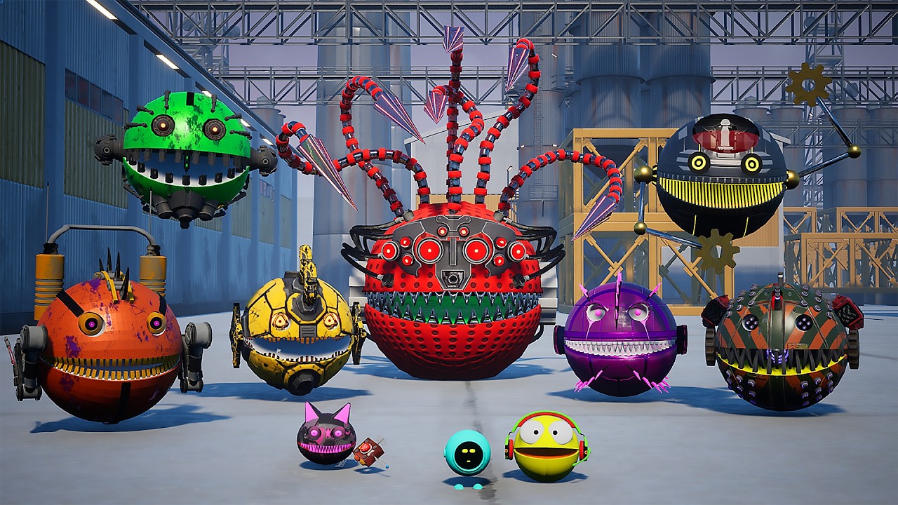 🔋 PAC-MAN vs THE MECH ARMY -  RED MONSTER 🔋  #pacman #pacmanvspacman