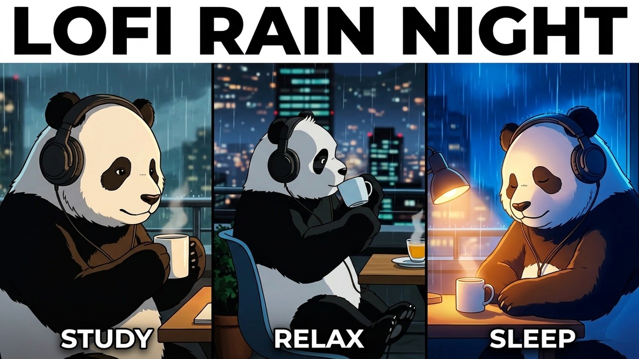 Cozy Rainy Night Lofi 🌧️ Relaxing Beats for Study, Sleep & Focus