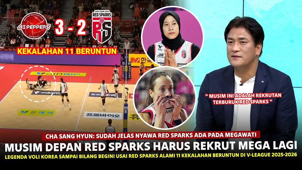 🔴MEGAWATI ITU NYAWA RED SPARKS !! Cha Sang Hyun BILANG BEGINI Usai Red Sparks Kalah 11 Laga Beruntun