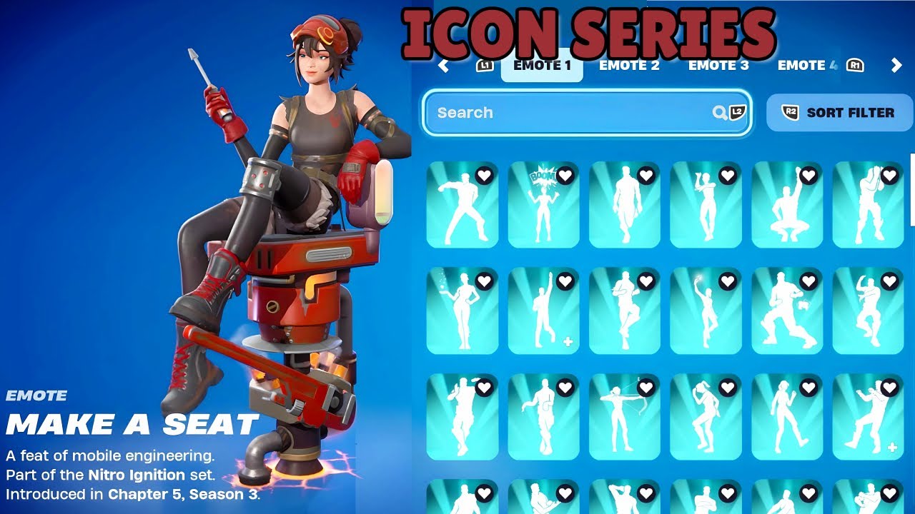 [120+] ICON SERIES EMOTES & TIKTOK DANCES IN FORTNITE! (THE MACHINIST)