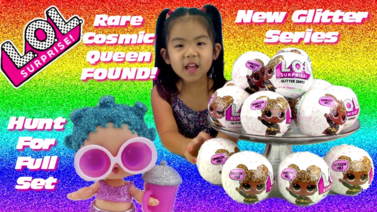 New LOL Surprise Glitter Series | Hunt for full set | Rare Cosmic Queen Found! | #CollectLOL