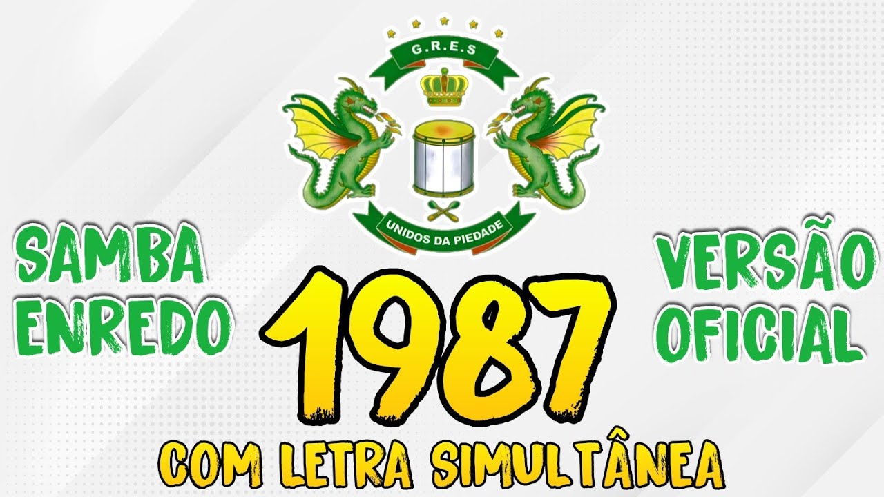 Unidos da Piedade 1987 | Samba-enredo Oficial (com letra simultânea)