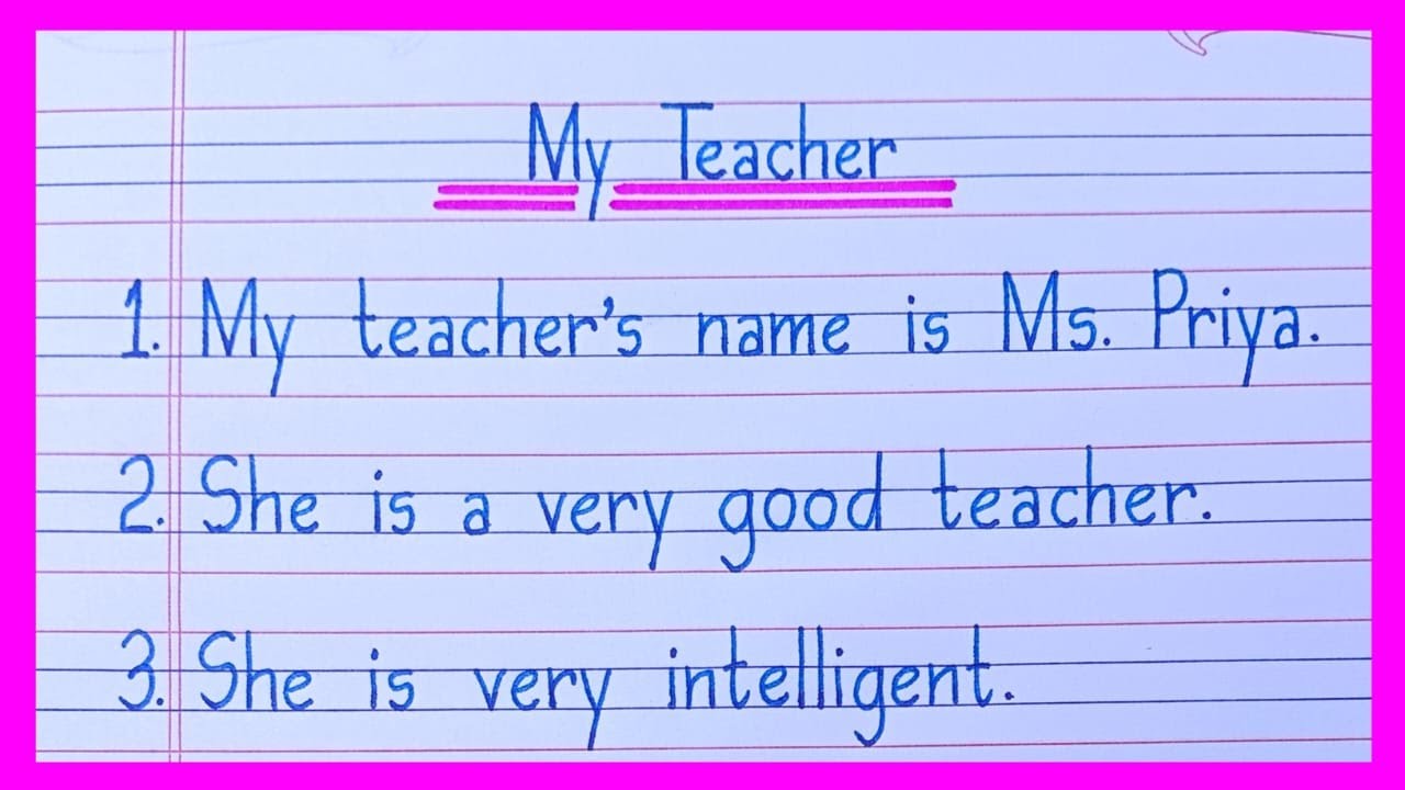 Essay On My Teacher in English | My Teacher Essay in English | 10 Lines On My Teacher in English