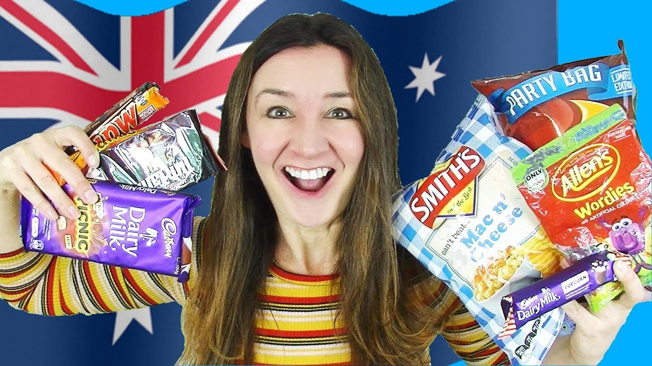 Australian Taste Test Cheeseburger Twisties Malt TimTams Cadbury Smiths Chips