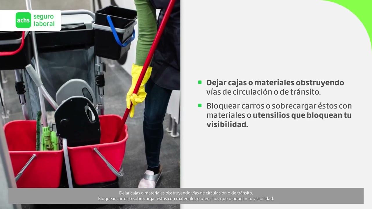 Evitando accidentes laborales en actividades de limpieza Golpeado por / Contra Objetos
