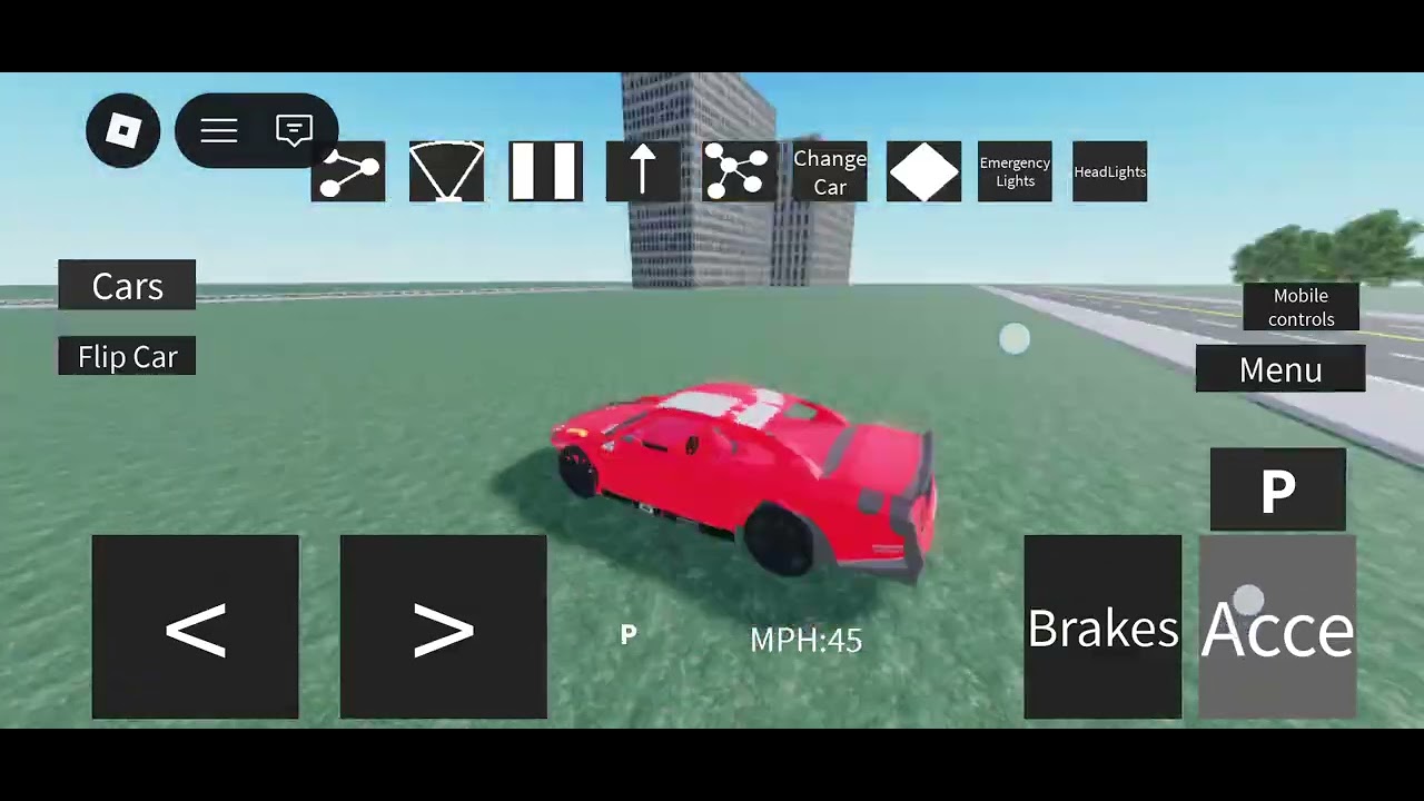 Crashing cars in Roblox again
