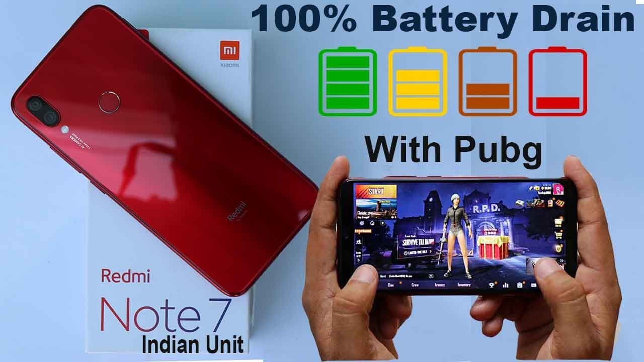 REDMI NOTE 7  EXTREME LEVEL PUBG TEST 100% -0% BATTERY DRAIN
