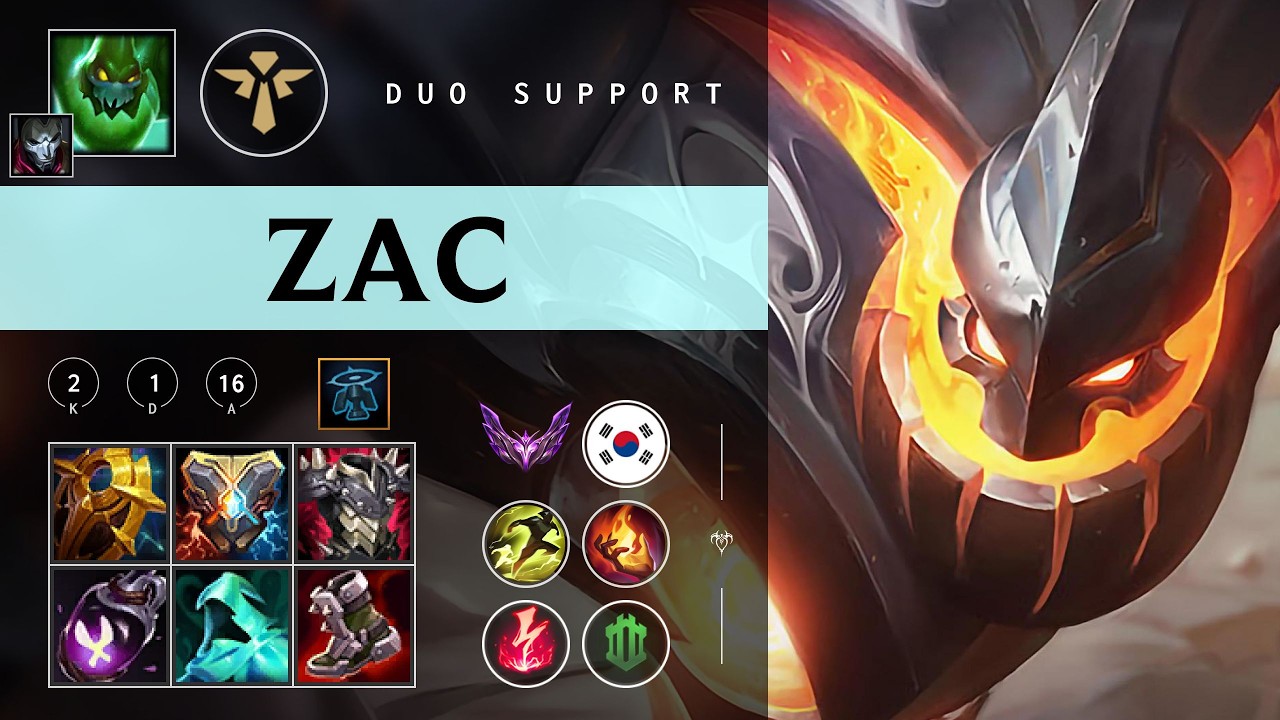 Zac Support vs Leona - KR Master Patch 26.04