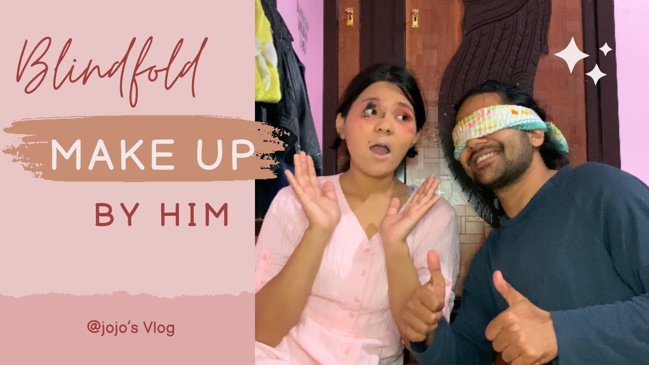 He did my makeup… blindfolded! What could go wrong? || Jyoti Dhungana || Sanjaya Dhungana ||