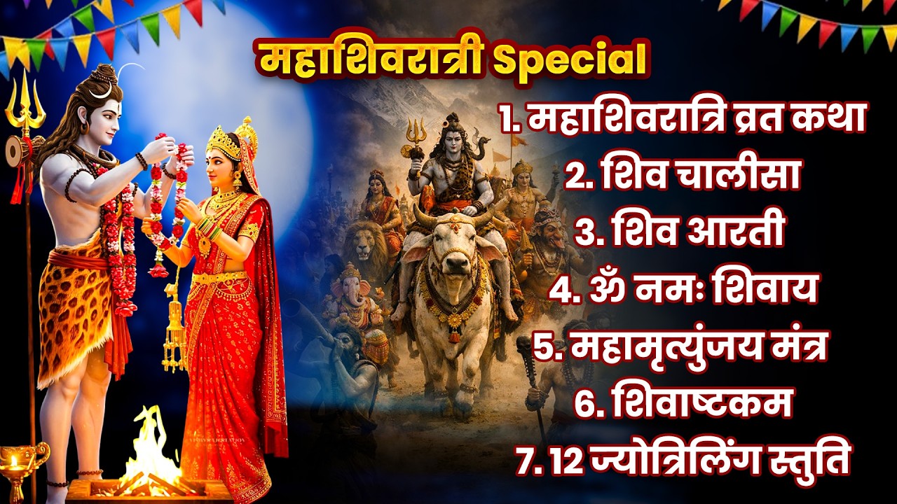 महाशिवरात्रि स्पेशल भजन 2026 | महाशिवरात्रि व्रत कथा | शिव चालीसा | शिव आरती | Shiv Bhajan Nonstop