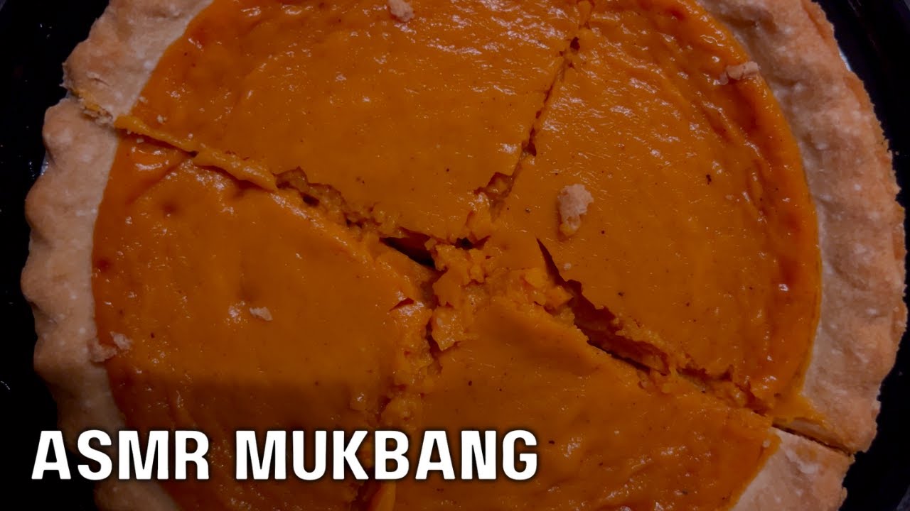 ASMR GOURMET PUMPKIN PIE MUKBANG EATING SOUNDS
