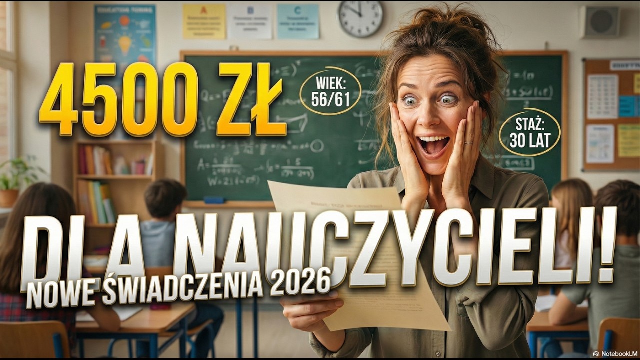 Nauczyciele: 4500 zł bez pracy?! 🏫 Szokujące zmiany w świadczeniach kompensacyjnych 2026.