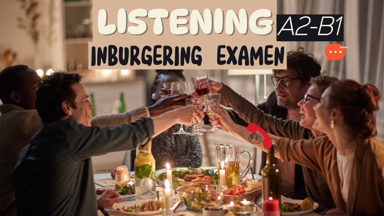 LUISTEREN A2-B1 OEFENING VOOR INBURGERING EXAMEN | THEMA: CONCERT | AAN TAFEL | LUNCHEN | VOETBAL