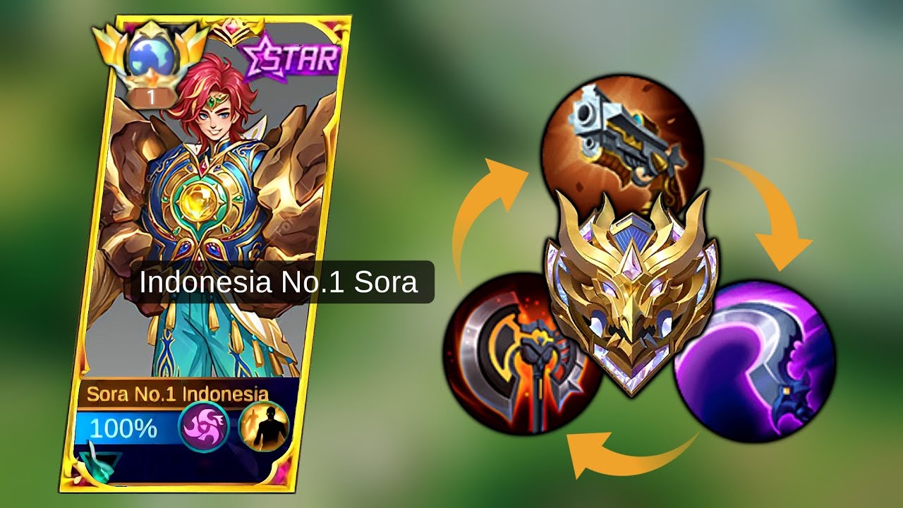 HARD MATCH! SORA SOLO RANKED VS PRO USER YI SHUN SHIN🔥 | TOP 1 SORA BUILD & EMBLEM(must try) - MLBB