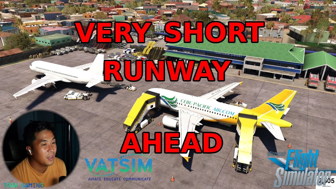 Shortest Runway in the Philippines for an Airbus! Vatsim PH