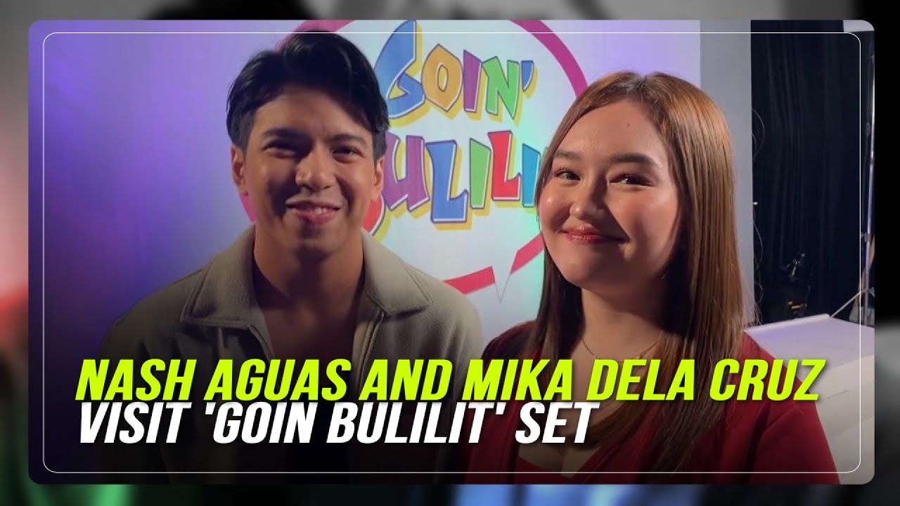 Nash Aguas and Mika Dela Cruz visit 'Goin' Bulilit' set