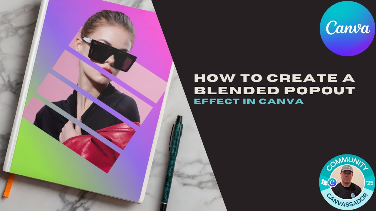 Как создать эффект «смешанного всплывающего окна» в Canva