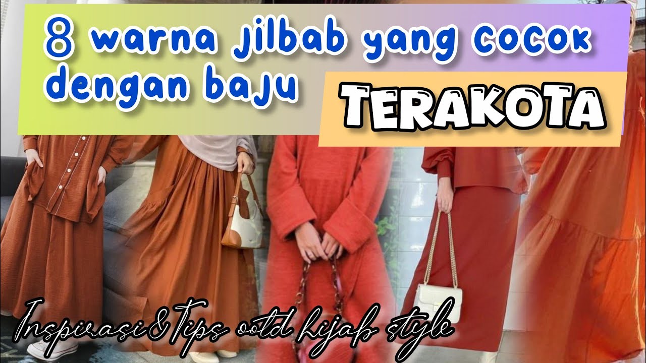 8 Inspirasi Paduan Warna Baju Terakota dan Jilbab Kekinian