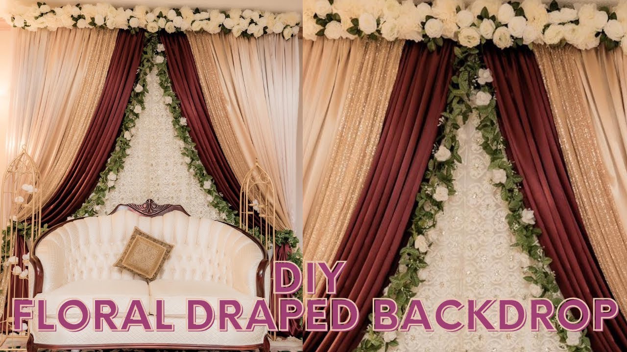 DIY Floral Draped Backdrop | Party/Event/Wedding Backdrop - How to | Unforgettable Decor