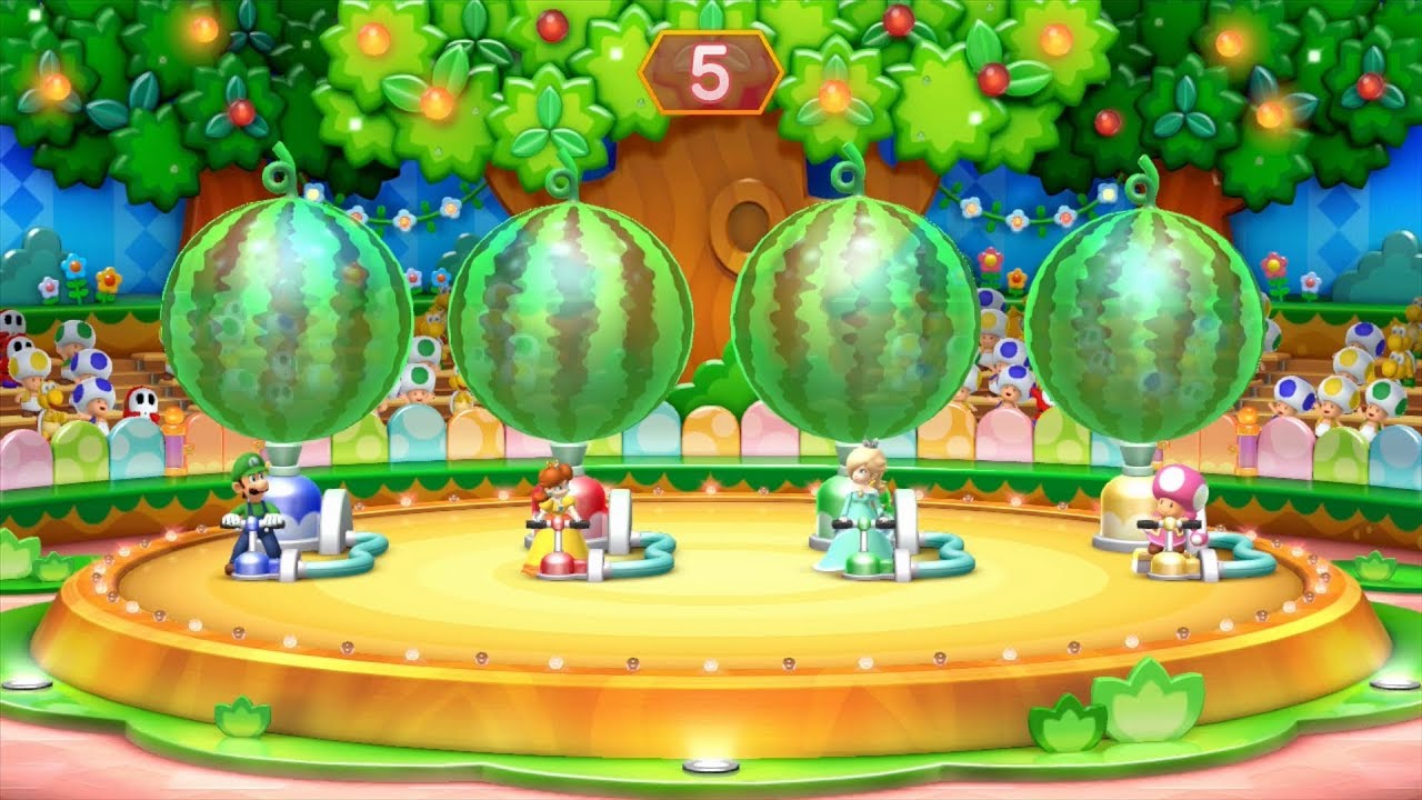 Mario Party 10 Coin Challenge #55 Luigi vs Daisy vs Rosalina vs Toadette Master Difficulty