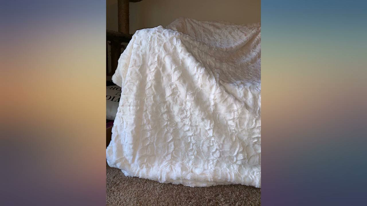 Oversized Throw Blanket Warm Elegant Softest Cozy Faux Fur Home Throw Blanket 60