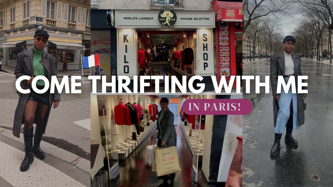 THRIFT WITH ME IN PARIS|  Vintage shopping + Thrift finds