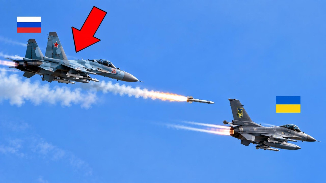 Российский Су-35 бросил вызов украинскому F-16... А потом произошло это
