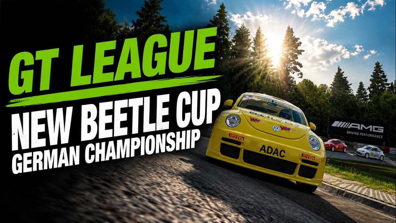 AC, Gran Turismo on PC. GT League. New Beetle Cup car, German Championship From last to first