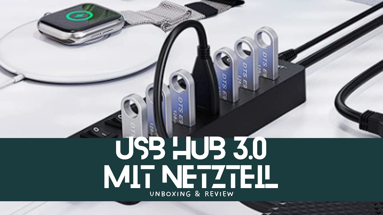 Unboxing und Review: VEMONT USB Hub 3.0 Praktischer USB Verteiler 7 Ports intelligenter Ladefunktion