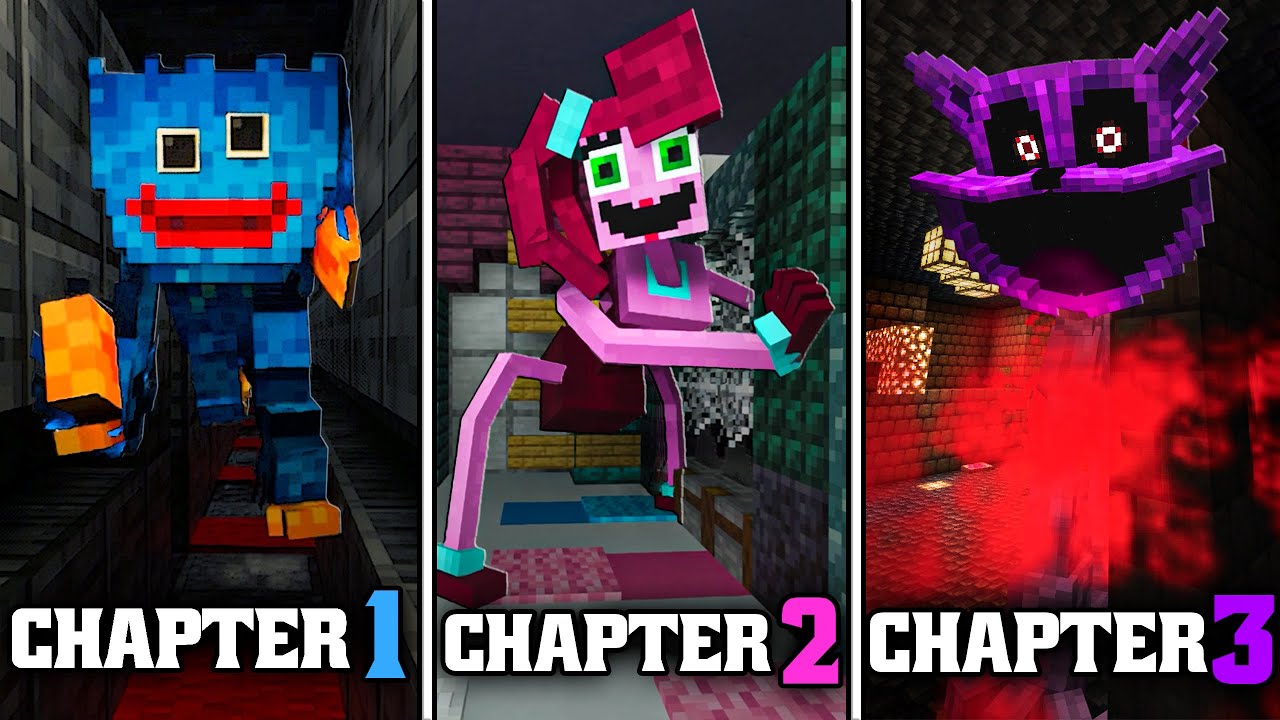 [All Chapters][Full Gameplay] Poppy Playtime Chapter 1 2 3 in Minecraft - map